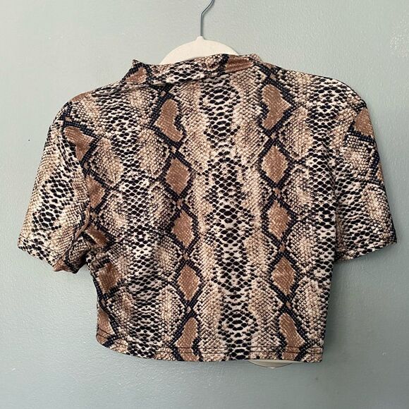 Shein Animal Pribt Cropped Top M - Picture 3 of 6